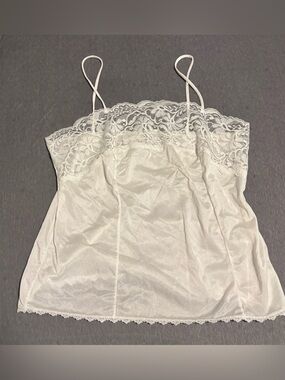 4 for $25- Vintage White Lace & Satin Cami Tank Top